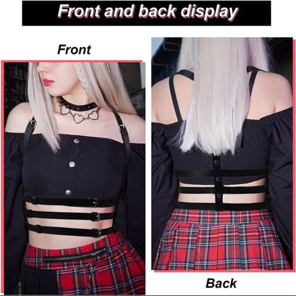 DERLOW Women Black PU Leather Punk Waist Belt, Fashion 2-Belt & 3-Belt